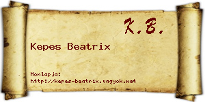 Kepes Beatrix névjegykártya